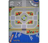 Tapis de Jeu Transport Circuit Mobilité pour Voitures, Trains, Avions, Chambre d'enfant, Polyamide, Normes CE (95x133cm)