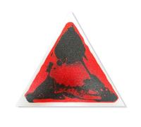 Tapis de Jeu Triangulaire en PVC Liquide - Carreaux de Sol Sensoriels pour Bébé Rampant, Développement Tactile et Moteur(Red-Black,15 * 13 * 0.24in)