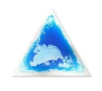 Tapis de Jeu Triangulaire en PVC Liquide - Carreaux de Sol Sensoriels pour Bébé Rampant, Développement Tactile et Moteur(Single Blue,15 * 13 * 0.24in)