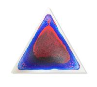 Tapis de Jeu Triangulaire en PVC Liquide - Carreaux de Sol Sensoriels pour Bébé Rampant, Développement Tactile et Moteur(Red-Blue,15 * 13 * 0.24in)