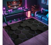 Tapis de Jeu Visuel 3D Coloré, Tapis Moderne Illusion d'optique Géométrique Cool, Rug Chambre Antidérapant, pour Chambre d'adolescent, Cuisine Couloir Paillasson Carpet (Color 6,45x120cm)