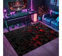 Tapis de Jeu Visuel 3D Coloré, Tapis Moderne Illusion d'optique Géométrique Cool, Rug Chambre Antidérapant, pour Chambre d'adolescent, Cuisine Couloir Paillasson Carpet (Color 4,140x200cm)