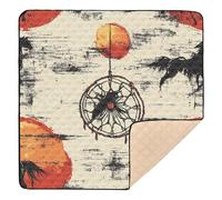 Tapis de jeu Western Cowboy attrape-rêves en mousse souple lavable pour bébés, enfants, tout-petits, nourrissons, 127 x 127 cm