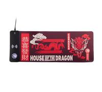 Tapis de jeu XL Power Idolz House of the Dragon avec chargeur sans fil 15W - Tapis RGB personnalisable, antidérapant et résistant aux éclaboussures