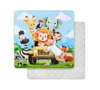 Tapis de Jeux Bebe Pliable, Épaissi 2cm Tapis d'eveil Bebe 127×127cm, Lavable en Machine, Antidérapant Tapis sol Bebe Tapis Chambre Enfant Applicable à Intérieur/Extérieur/Clôture(Voitures d'animaux)