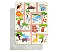 Tapis de Jeux Bebe Pliable, Épaissi 2cm Tapis d'eveil Bebe 150×180cm, Lavable en Machine, Antidérapant Tapis sol Bebe Tapis Chambre Enfant Applicable à Intérieur/Extérieur/Clôture(Zoo)
