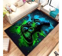 Tapis de Jeux Enfant Gamer Antidérapant Tapis Chambre Contrôleur 3D Adolescent Graffiti Console de Jeu Décoration Tapis Salon Enfants Jeu Tapis Rampant Tapis Chambre Garçons,160x230 cm,Color4