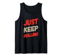 Tapis de Jiujitsu drôle avec Citation Just Keep Rolling BJJ Mat Jiujitsu Débardeur
