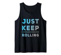 Tapis de Jiujitsu drôle avec Citation Just Keep Rolling BJJ Mat Jiujitsu Débardeur