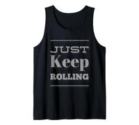 Tapis de Jiujitsu drôle avec Citation Just Keep Rolling BJJ Mat Jiujitsu Débardeur