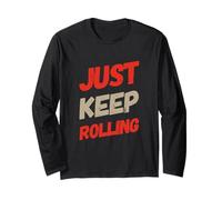 Tapis de Jiujitsu drôle avec Citation Just Keep Rolling BJJ Mat Jiujitsu Manche Longue