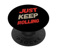 Tapis de Jiujitsu drôle avec Citation Just Keep Rolling BJJ Mat Jiujitsu PopSockets PopGrip Adhésif