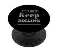 Tapis de Jiujitsu drôle avec Citation Just Keep Rolling BJJ Mat Jiujitsu PopSockets PopGrip Adhésif