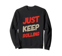 Tapis de Jiujitsu drôle avec Citation Just Keep Rolling BJJ Mat Jiujitsu Sweatshirt