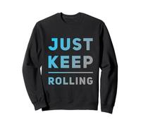 Tapis de Jiujitsu drôle avec Citation Just Keep Rolling BJJ Mat Jiujitsu Sweatshirt