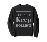 Tapis de Jiujitsu drôle avec Citation Just Keep Rolling BJJ Mat Jiujitsu Sweatshirt