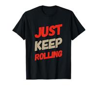 Tapis de Jiujitsu drôle avec Citation Just Keep Rolling BJJ Mat Jiujitsu T-Shirt