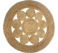 Tapis de jute ajouré "Esra" D 80 cm - Atmosphera créateur d'intérieur