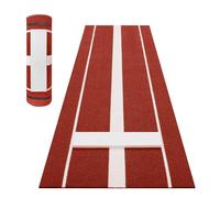 Tapis de lancer de softball professionnel de 3 x 0,9 m - Base en caoutchouc antidérapant robuste - Gazon dense pour entraînement intérieur et extérieur - Support d'entraînement portable pour baseball