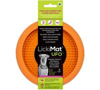 LickiMat UFO Orange Pour Chiens - Ventouses, 100% Caoutchouc Naturel, 18 Cm