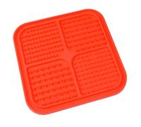 Love Story, Tapis de Léchage pour Animaux Antidérapant Silicone 20 x 20 x H1 cm Rouge