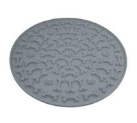 Tapis de léchage en silicone rond pour chien Nobby Pet Dog Gris 20 cm