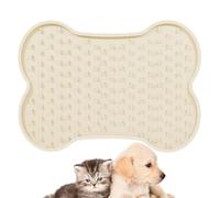 Tapis de léchage pour chien | Tapis de léchage pour animaux de compagnie | Tapis de léchage en forme d'os, parfait pour la nourriture, les friandises, tapis