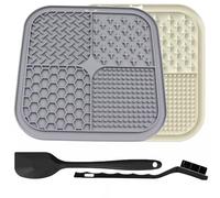 Tapis de Leche Chien avec Ventouse, Lot de 2 Grands Tapis Anti-Fuite pour Chiens et Chats avec ventouses - Soulagement de l'anxiété et Lutte Contre l'ennui, Parfait pour Le Beurre d'arachide