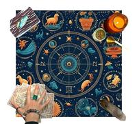 Tapis de lecture de tarot - Nappe de carte de divination avec lignes de détails claires, outil de jeu de société antidérapant pour les réunions de camarades de classe, les fêtes d'amis et le