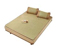 Tapis de lit d'été rafraîchissant - Matelas pliable en rotin antidérapant pour la maison et le dortoir - Solution de sommeil lisse et respirante (0,8 x 1,9 m)