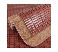 Tapis de lit en bambou, surmatelas rafraîchissant d'été, tapis de couchage rafraîchissant, tapis de mahjong, protection pour chaise de bureau et canapé-lit (marron, 70 x 150 cm)