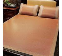 Tapis de lit en rotin - Tapis d'été rafraîchissant en bambou - Design pliable double face pour un sommeil confortable - Parfait pour la maison ou l'extérieur