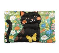 Tapis de lit lavable pour chien et chat - Peinture à l'huile - Doux et antidérapant - Pour chiens de taille moyenne et grande - 91,4 x 61 cm