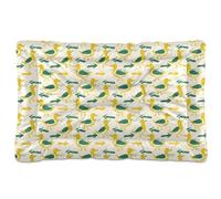 Tapis de lit pour chien en forme de flèche de canard jaune émeraude antidérapant doux et confortable pour chiens de taille moyenne/grande 61 x 45,7 cm