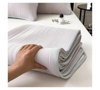 Tapis de Lit Rafraîchissant Lavable À 30 °C Protège Matelas D'été Conception À Ventilation Segmentée pour Un Sommeil Confortable(Gray,150x200 cm+2 Pillowcases)