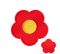 Tapis de litière de chat : chiens et tapis d'alimentation lente, tapis de lécher au beurre, tapis en silicone à fleurs pour préparer, clouer la coupe, se baigner, stresse