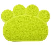 Tapis de litière en forme de patte pour chat,40 x 30 cm (citron vert)