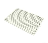Tapis de litière en silicone pour chat, double couche amovible avec bords surélevés Structure en nid d'abeille imperméable Protection du sol Plateau d'alimentation facile à nettoyer pour chats