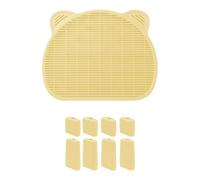 Tapis de litière ergonomique pour chats avec grande plate-forme pour un nettoyage en profondeur des pattes - Tabouret pour bac à litière double couche
