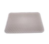 Tapis de litière for chat Tapis de bac à litière de grande taille Double couche en nid d'abeille Conception à grands trous Matériau EVA Doux for les pattes et lavable Filtre de bac à litière antidérap