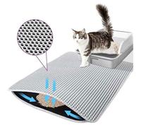 Tapis de litière pour chat - AIMOONSA - 45x60x1,4 cm - Imperméable - Antidérapant - Nid d'abeille