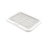 Tapis de Litière pour Chat Collecteur pour Bac Imperméable et Lavable avec Conception à Double Couche Capturant Les Grains Adapté pour L'Hygiène de La, Beige