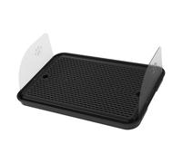 Tapis de litière pour chat double couche lavable et antidérapant pour chaton 41,9 x 29,2 x 2,5 cm - Noir