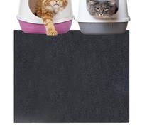 Tapis de litière pour chaton, lavable en machine, 121,9 x 127 cm, absorption rapide, contrôle des odeurs, tapis de piège à litière pour lit pour chat, salon et balcon