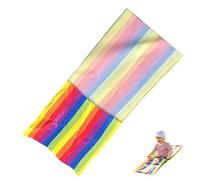 Tapis de luge pour enfants - Sac de jeu interactif imperméable arc-en-ciel - Tapis d'entraînement de snowboard, pour luge de neige en hiver, dunes de sable, herbe, exercices d'équilibre, temps