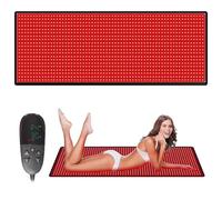 Tapis De Luminothérapie Rouge 180 X 79 Cm, 1280 Led, 660 Nm, Coussin Chauffant Infrarouge 850 Nm Pour Soulager Les Douleurs, DéTendre Le Corps, Réparer Les Articulations Et Améliorer Le Sommeil