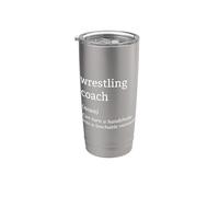 Tapis de lutte Coach Définition Grappling Champion Wrestler Gobelet isotherme en acier inoxydable double paroi