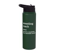 Tapis de lutte Coach Définition Grappling Champion Wrestler Stainless Steel Insulated Water Bottle