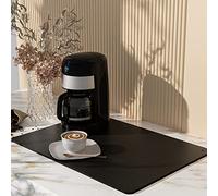 Tapis de Machine à Café,50 x 60cm Tapis de Séchage à Vaisselle de Plat Absorbant,Antidérapant pour Bar à Café Tapis de Déversement,Tapis Egouttoir,Micro,Ondes Grille,Pain