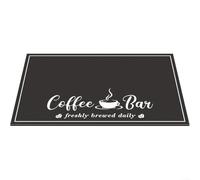 Tapis de machine à café antidérapant avec dessus absorbant en polyuréthane et base en caoutchouc pour comptoirs de cuisine et séchage de la vaisselle, 60 x 40 cm